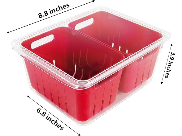 Kitchen Spaces Twin Colander Food Storage Container