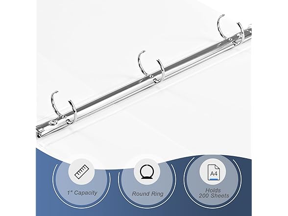 WEYIU 1 inch 3-Ring Binder