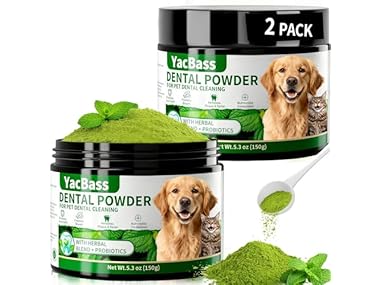 $6.99, Was $19.99, 65% Off! YacBass 2Pk Dog Dental Powder dealfomo