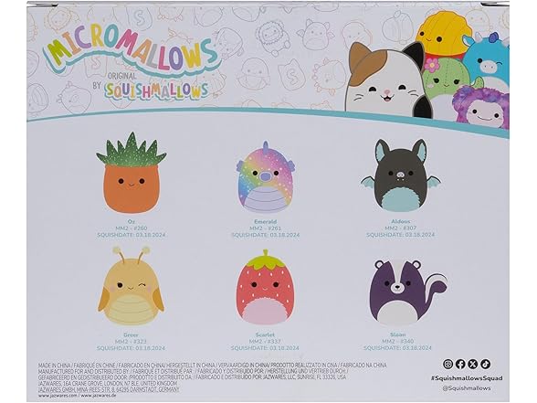 Squishmallows Original Micromallows Plush 6PK