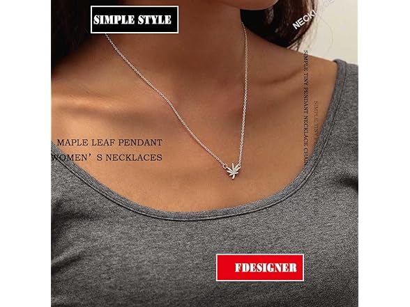 Fdesigner Maple Leaf Choker Necklace