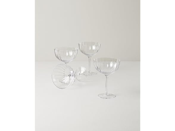 Lenox Glassware, Curva Coupe Set Of 4,(Clear)