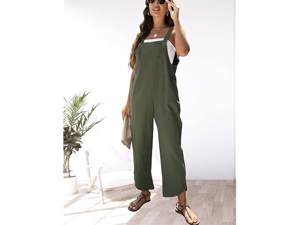 Gozoloma Women (S) Bib Cotton Linen Overalls