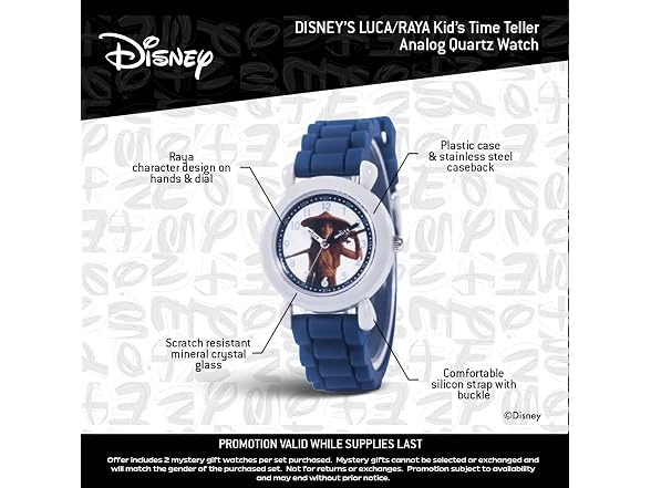 Disney Boys 2-Pack Watch Kids Ages 4–7 Set