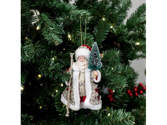 Kurt S. Adler 6.5" Fabriché™ Regal Red Santa Tree