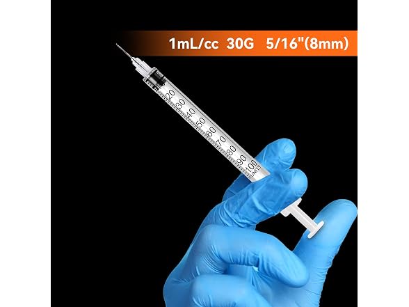 Walipuil 50 PACK U-100 Syringes 30G 5/16"