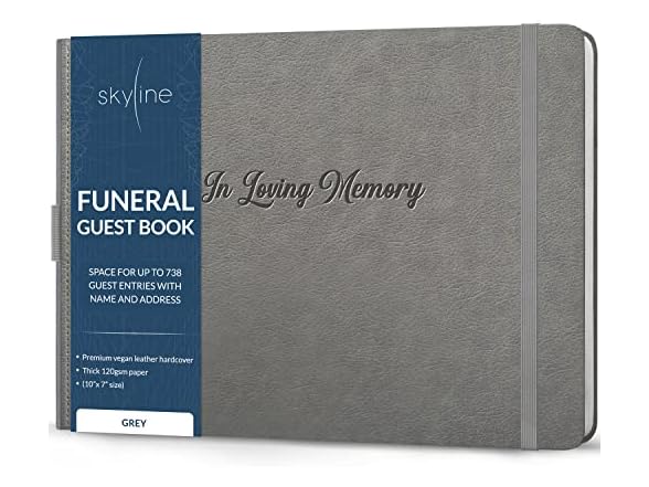 Funeral Guest Book w/ 738 Entries