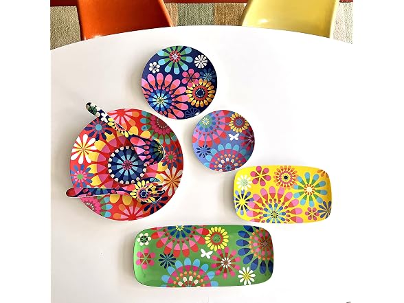 French Bull Plates - 4 Piece Set - 11 inch Festival