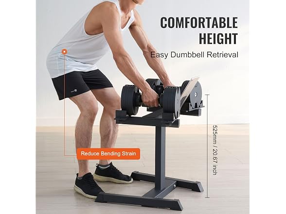 Adjustable Dumbbell Stand, Home Fitness Rack and