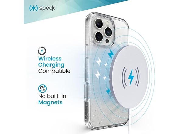 Speck Clear iPhone 16 Pro Case Glitter
