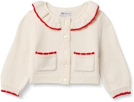Amazon Essentials x Sofia Grainge Girls' Cardigan Sweater, Ivory, Large