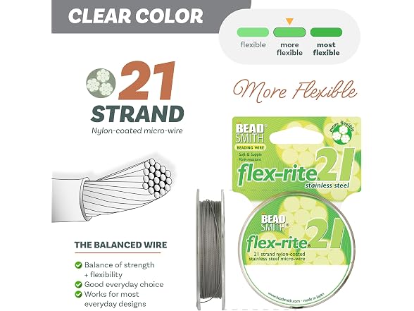 The Beadsmith Flex-Rite Beading Wire,