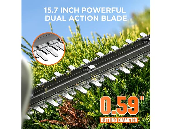 Litheli 20V Cordless Hedge Trimmer 16" - Gallery 4