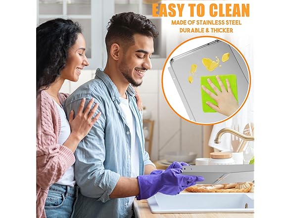 KOSGHO Grill Grease Tray Set, XL