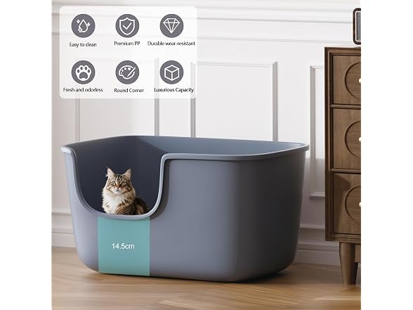 Vealind Large Cat Litter Box