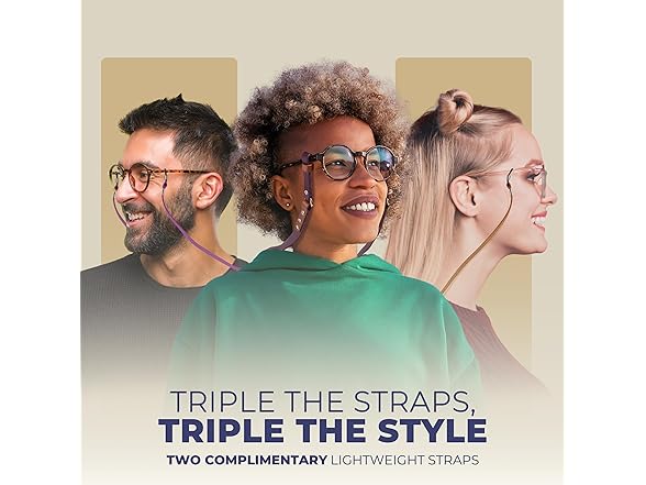 Leather Glasses Strap Unisex- Red Brown