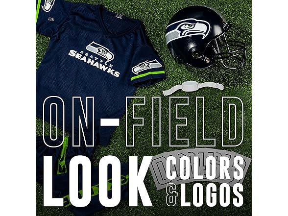 Seahawks Kids Football Set Costume (L)
