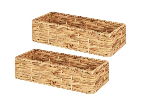 Set of 2 Wicker Storage Baskets