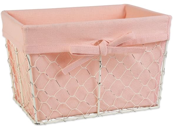 DII Farmhouse Chicken Wire Storage Baskets 3PK