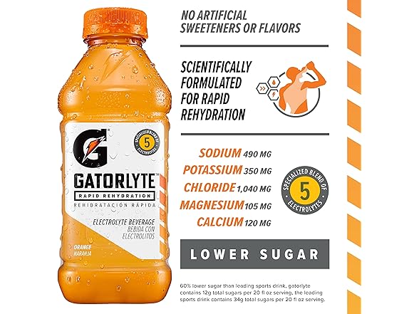 1CT Gatorlyte Rapid Rehydration Orange Electrolytes