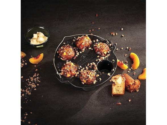 Napoleon Cast Iron Muffin Pan Insert – 6-Compartment Design