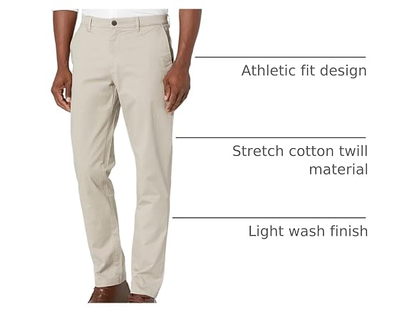Amazon Essentials Men Athletic-Fit Stretch Pants