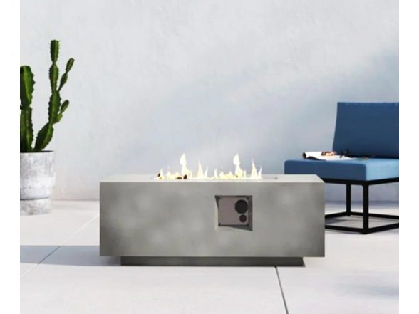 Brayden Studio B120P162827 Rectangular 42" Concrete Fire