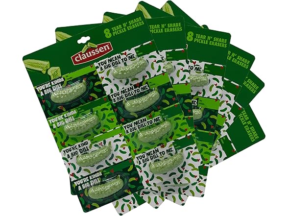 Claussen Tear & Share 48 Pack Pickle Eraser