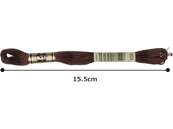 DMC 6-Strand Embroidery Cotton Floss, Ultra Dark Coffee Brown