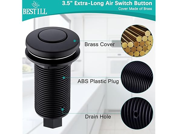 Garbage Disposal Sink Top Air Switch