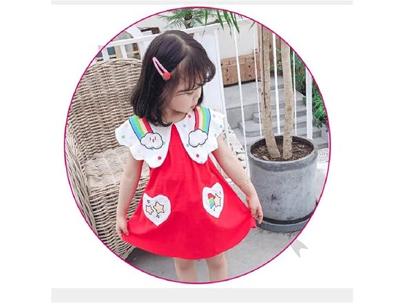CuteOn Girls (3T) Dress Toddler Baby Rainbow Dress