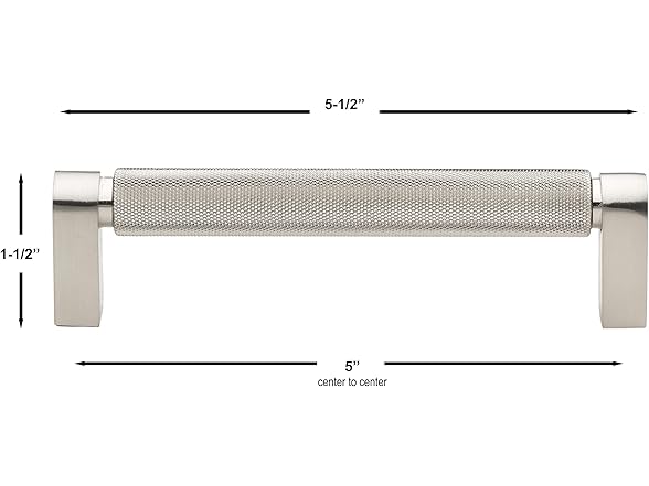 GlideRite Solid Knurled Bar Pull Cabinet