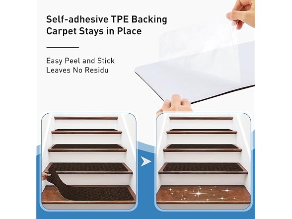 Safotad Stair Treads Coffee Brown 15pk