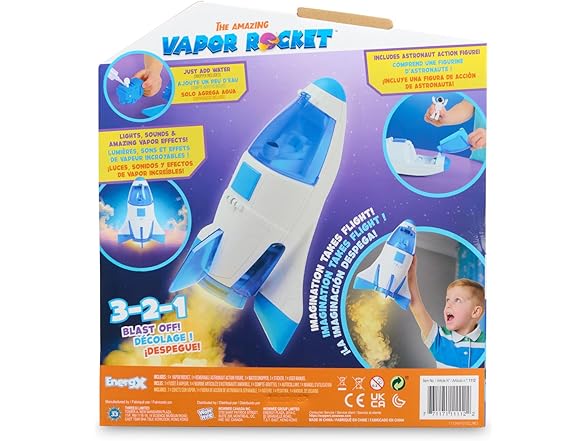 Amazing Vapor Rocket w Astronaut Action Figure