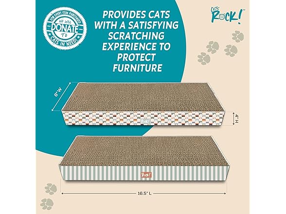 Cats Rock Scratching Board for Cats, Icon and Squares