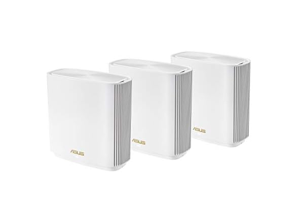 ASUS ZenWiFi Whole-Home Mesh WiFi 6E System - AXE7800, 3-Pack, White