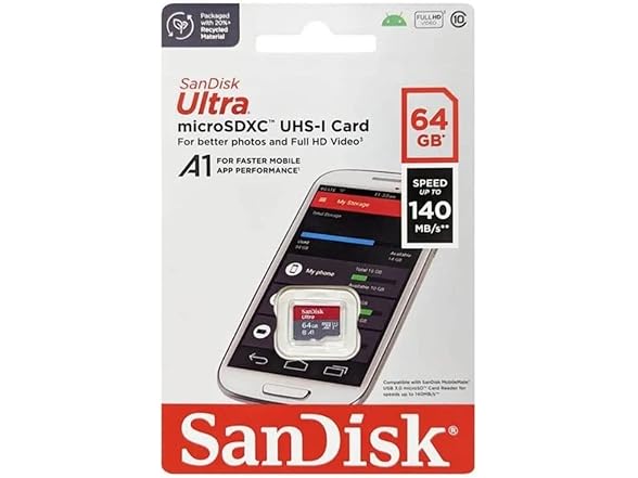 Sandisk Ultra microSD 64 GB 140MB/s