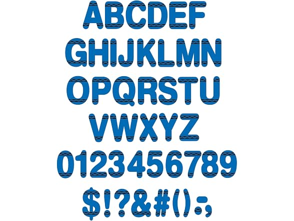 Eureka Crayola Bulletin Board Deco Letters, Blue, 178 Pcs
