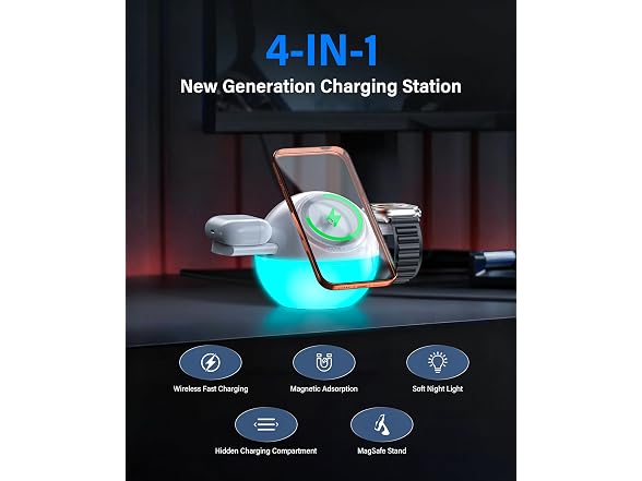 Moon Lamp 8 Color LED Night Light with 3 in