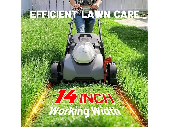 Litheli 14 Inch Cordless Lawn Mower