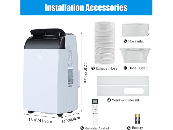 AutoSteelix Portable Air Conditioner 14,000 BTU, AC