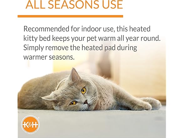 K&H Thermo-Kitty Heated Bed Mocha/Tan