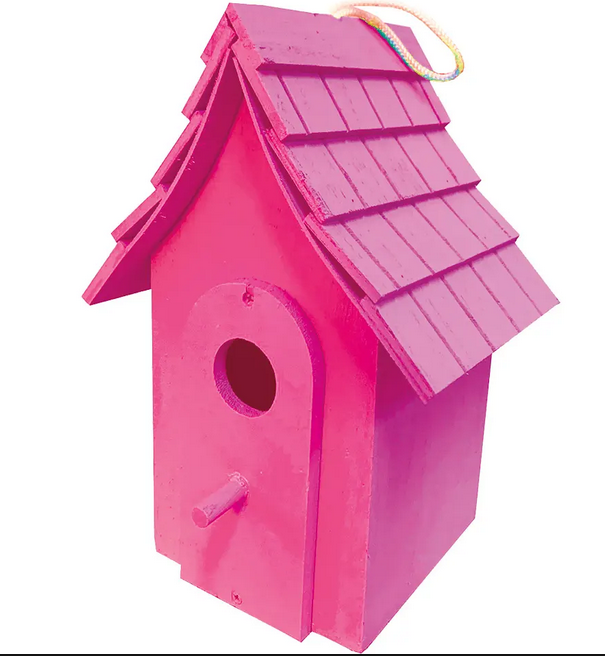 Santa's Workshop Inc 9" Magenta Cottage Birdhouse - Gallery 2