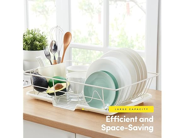 Steel 3-Piece Large Dish Drainer