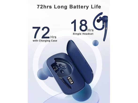 HEIBAS Bluetooth Headset (Blue)
