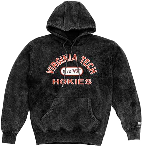 Blue 84 Standard NCAA Officially Licensed Mineral Wash Hooded Sweatshirt Applique, Team Color, Small