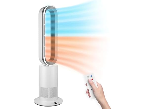 Simple Deluxe 34 Inch Bladeless Tower Fan