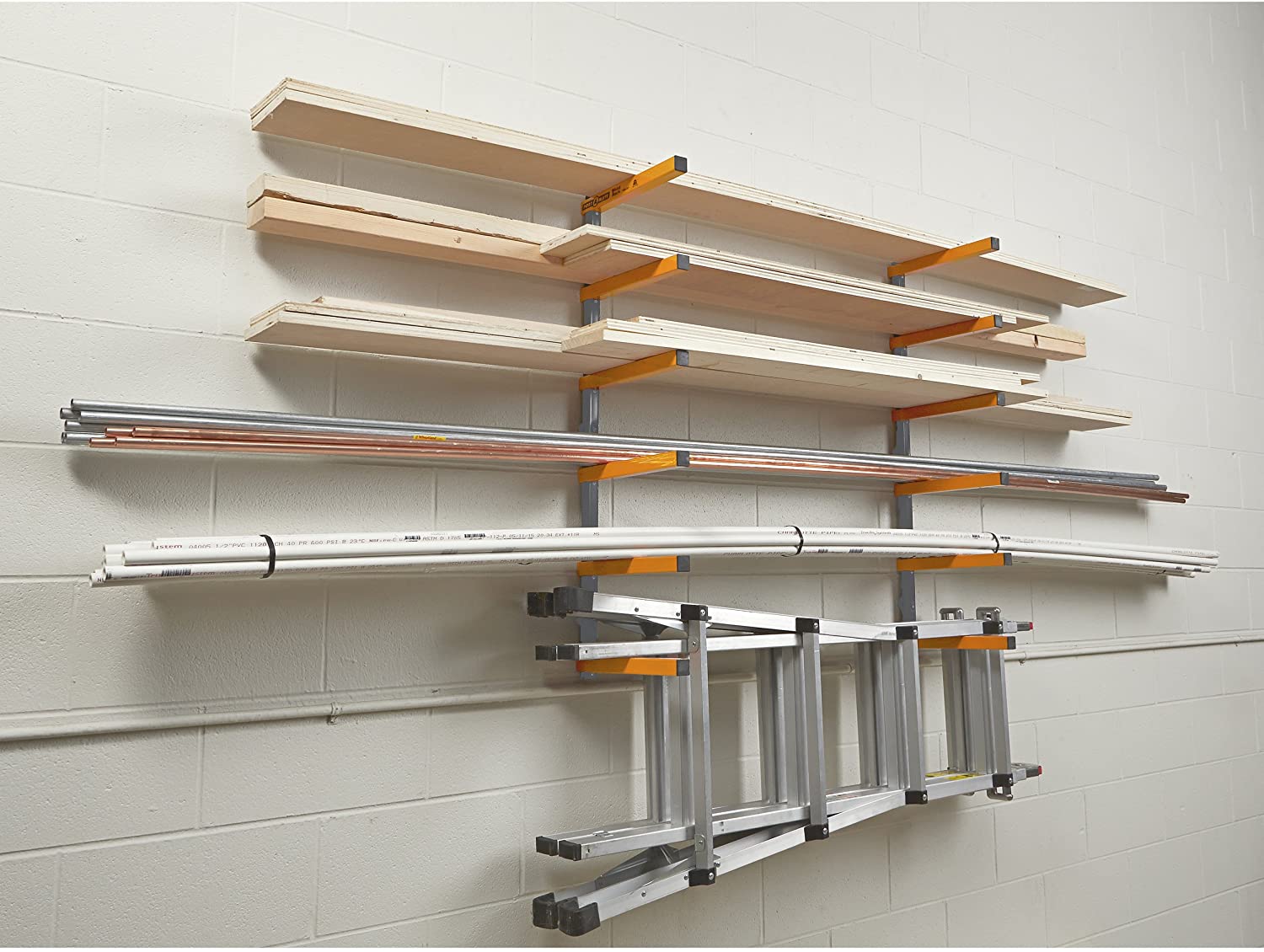 Bora Wood Organizer Storage Metal Rack w/ 6-Level - Gallery 14