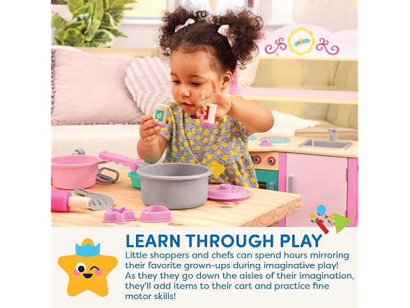 Battat – Play Circle – Shopping Cart & Grocery Set for Kids
