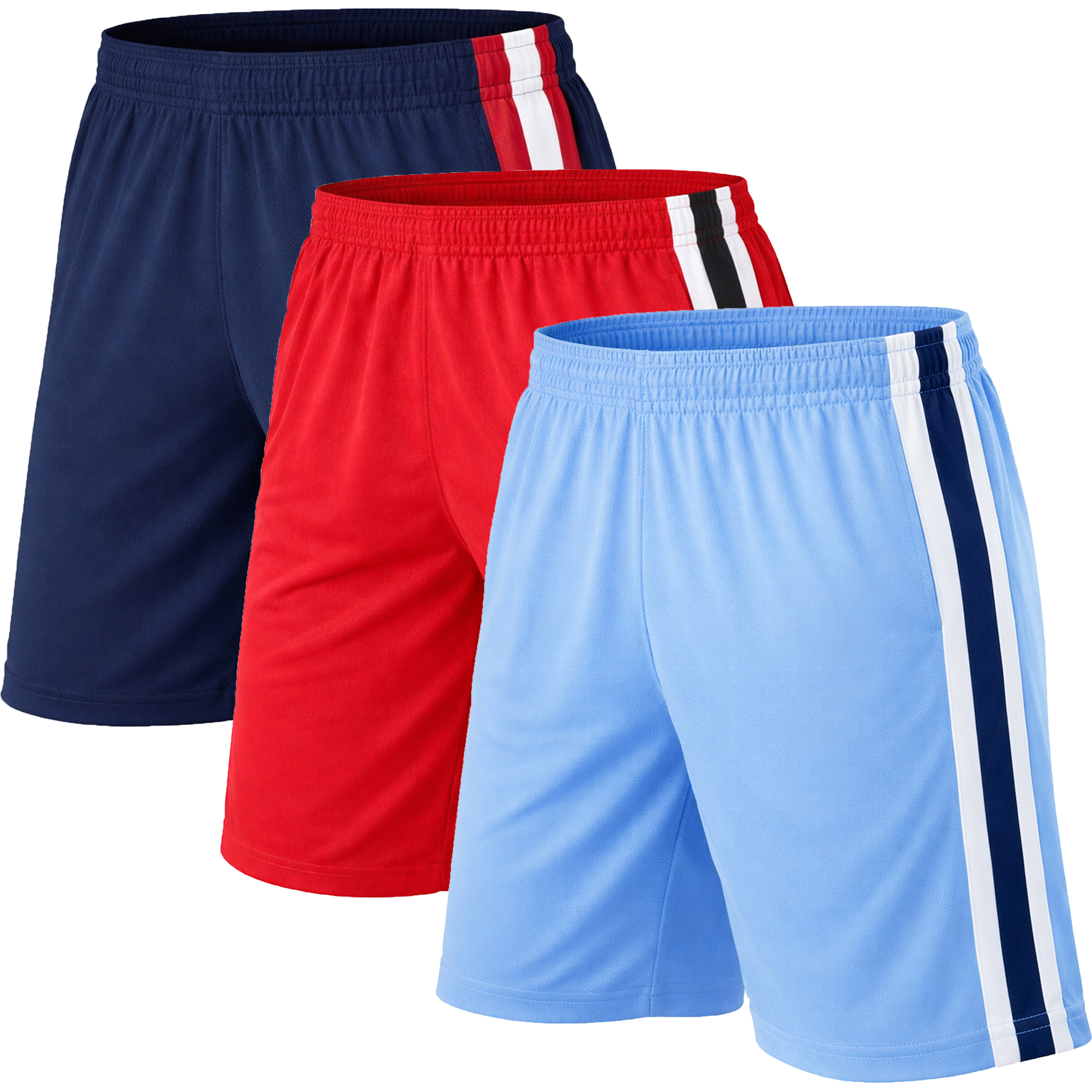 3Pk Mens Performance Mesh Shorts - Gallery 13